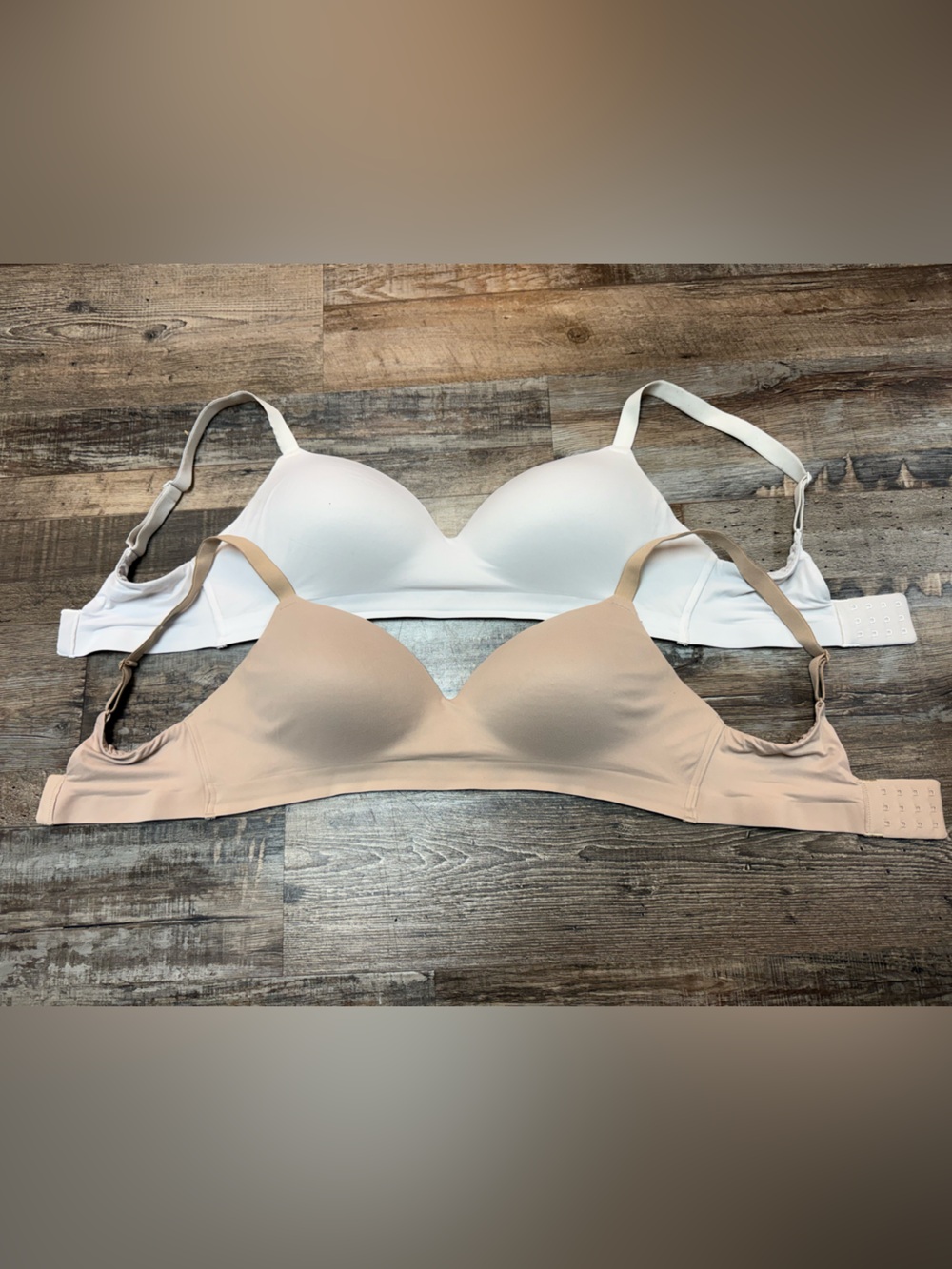 Embless Bra - White and Nude